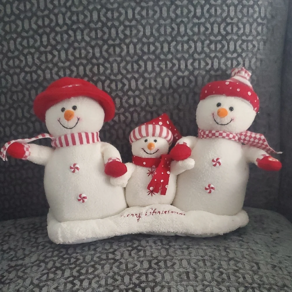 Merry Christmas 3 Snowmen Decor